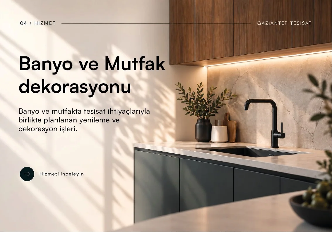 Banyo ve mutfak dekorasyonu hizmet tanıtım görseli